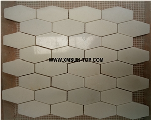 White Hexagon Mosaic/Polished Decorative Mosaic/Stone Mosaic/Wall Mosaic/Floor Mosaic/Interior Decoration/Customized Mosaic Tile/Mosaic Tile for Bathroom&Kitchen&Hotel Decoration