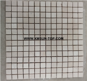 White Square Stone Mosaic/White Natural Stone Mosaic/Wall Mosaic/Floor Mosaic/Interior Decoration/Customized Mosaic Tile/Mosaic Tile for Bathroom&Kitchen&Hotel Decoration