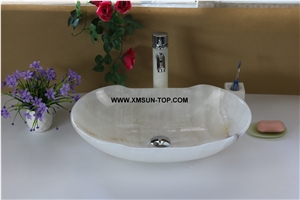 White Stone Bathroom Sinks&Basin/Irregular Shape Sinks&Basins/Natural Stone Basins&Sinks/Wash Basins/Interior Decorative