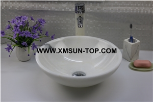 White Stone Bathroom Sinks&Basin/Round Sinks&Basins/Natural Stone Basins&Sinks/Wash Basins/Interior Decorative