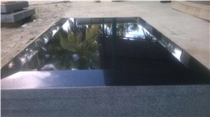 Absolute Black Granite American Slant Grave Monument