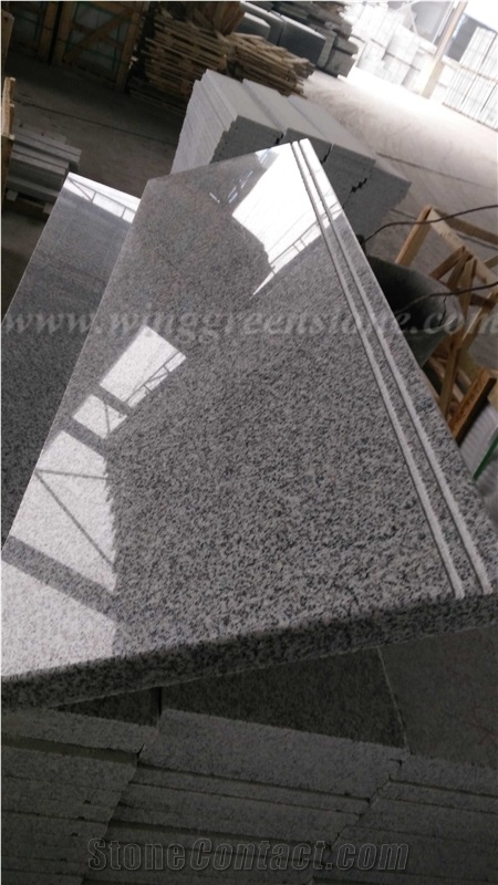 Cheap Price High Quality G603 Light Grey Granite Polished Stairs & Steps, Treads and Riser, Winggreen Stone