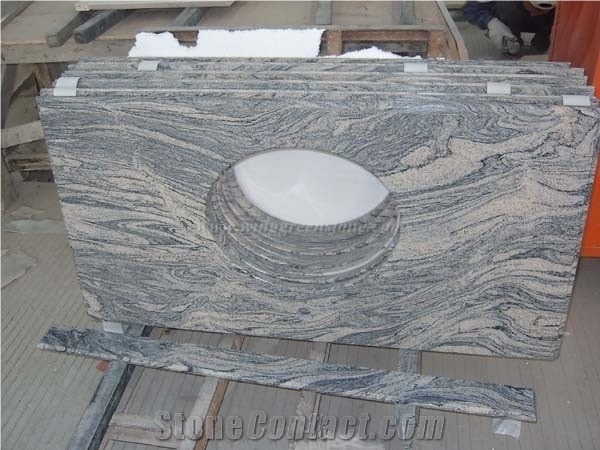 Custom Vanity Tops China Juparana /Juparana Pink Granite Top,Beautiful Chinese Granite Winggreen Stone