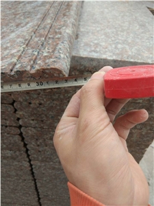 G687,Taohua Red Stair and Step with Anti Slippery/Groove for