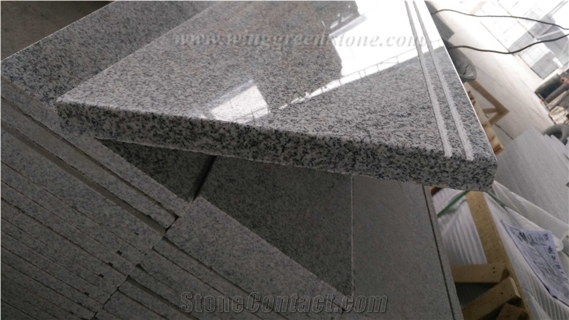 Hot Sale High Quality G603 Light Grey Granite Polished Stairs & Steps, Treads and Riser, Winggreen Stone