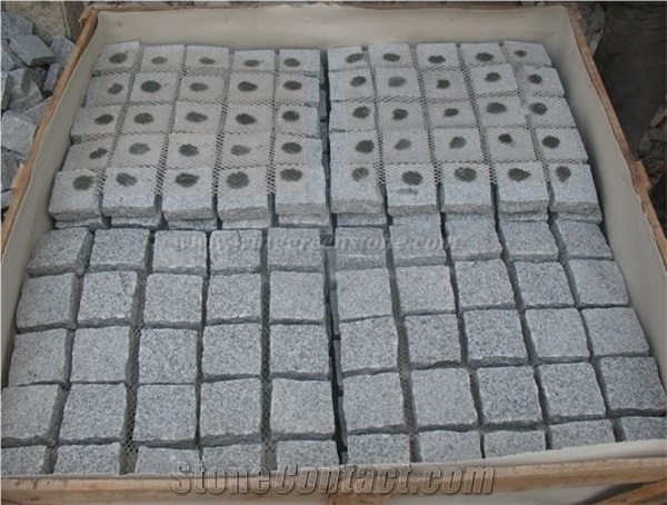 Most Popular China Grey/G603/Light Grey Granite Cube Stones/Cobble Stones, Natural Stone Pavers for Outside & Garden Pavements from Xiamen Winggreen Stone