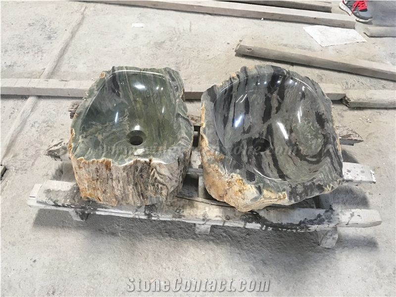 Natural Stone Wash Basins, Green Stone Basins, Natural Stone Sinks, Polished Natural Stone Basins, Xiamen Winggreen Stone