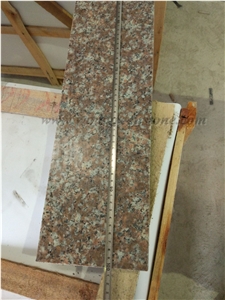 Polished G687 Granite Stairs for Stairs and Riser, Pink Granite Polished Stair with Groove, Xiamen Winggreen Stone