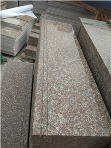 Polished G687 Granite Stairs & Steps, Pink/ Red Granite Staircase, Xiamen Winggreen Manufacture