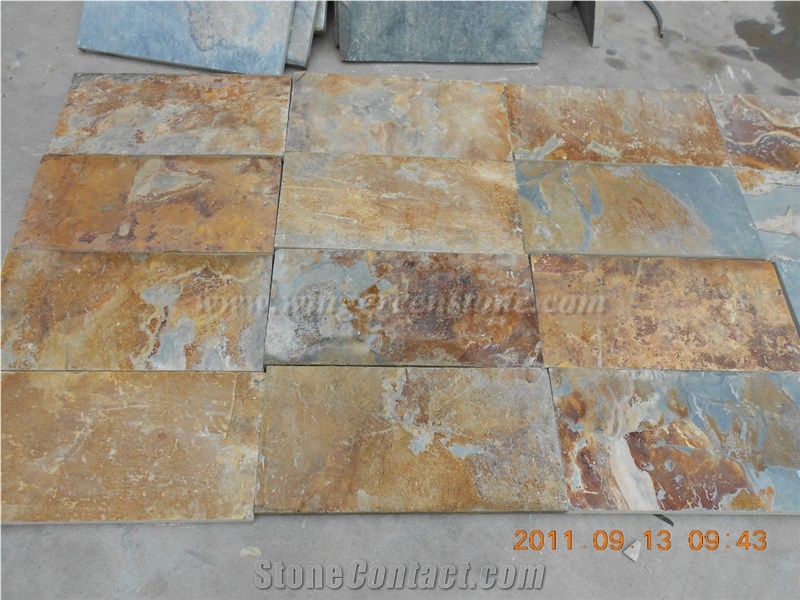 Rust Brown Slate, Rust Yellow Slate, Rustic Slate, Rust Slate Walling & Flooring, Rustic Slate Floor & Wall Tiles, Xiamen Winggreen Manufacture