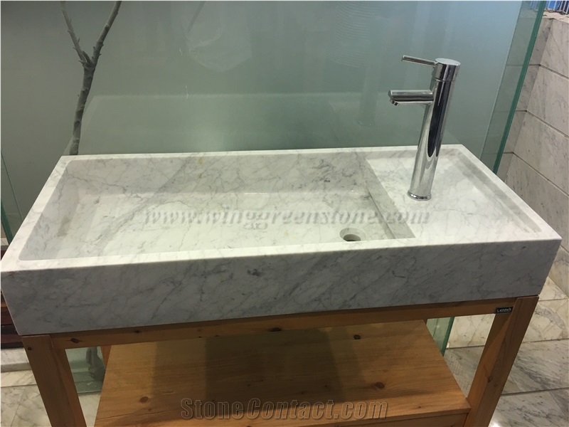 White Marble Basin, Whole Set White Marble Sinks, Natural Marble Wash Basins, White Marble Sinks, Xiamen Winggreen Stone