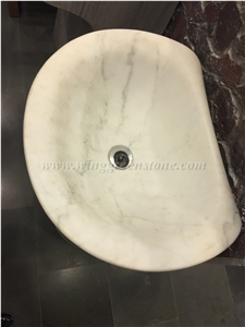 White Marble Basin, Whole Set White Marble Sinks, Natural Marble Wash Basins, White Marble Sinks, Xiamen Winggreen Stone