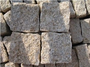 Winggreen Stone,China G682 Granite Paving Stone, G682 Cube, Rust Yellow Cube Stone, Yellow Granite Paver, Rust Yellow Small Cubes, Yellow Cube Stone