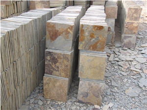 Chinese Rust Slate Floor Tiles,Multicolor Slate Floor Tiles,Rust Slate French Pattern,Stone Floor Covering