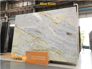 Moon River/Changbai Jade/Blue River/Chinese Natural Stone Products/Marble Slabs/Tiles/Cut to Size/Backlit/Transparency/Blue Color