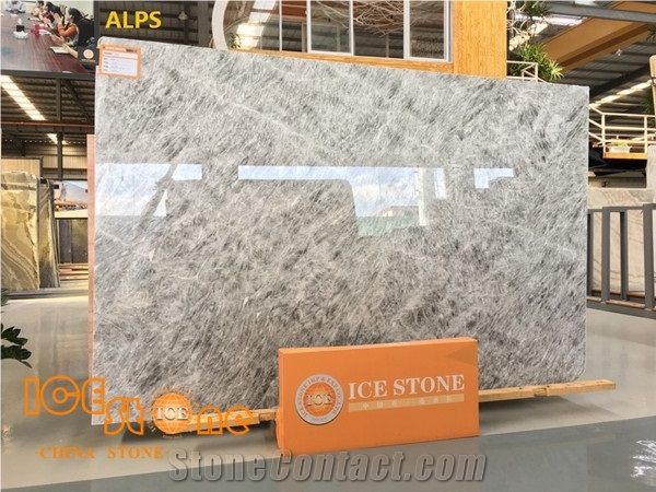 Snow Moutain Silver Fox/Alps Marble Slabs/Tiles/Cut to Size/Chinese Natural Stone Products/Bookmatched