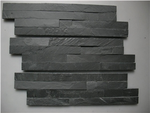 Wall Panels.Ledge Stone,Black Slate Culture Stone,Cultured Stone,Split Face Culture Stone,Slate Wall Cladding,Feature Wall,Stacked Stone Veneer