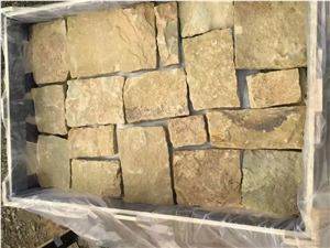 Yellow Quartzite Irregular Culture Stone Loose Stone