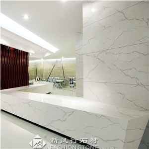 Quartz Surface/Manmade Stone/Calacatta Vagli Quartz Countertops/ Kitchen Island Tops/Foshan,China