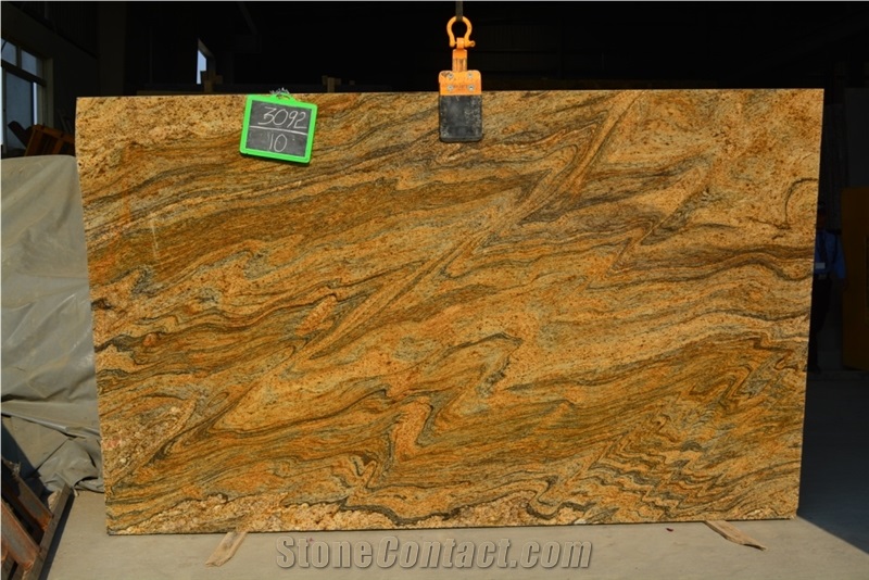 Kashmir Gold Granite Slabs & Tiles, India Brown Granite