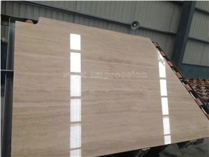 Beige Travertino Romano Classico Travertine Slabs & Tiles/Italy Beige Travertine Big Slabs/Beautiful Hot Sale Marble for Flooring & Wall Covering Tiles/New Polished Italian Marble Slabs
