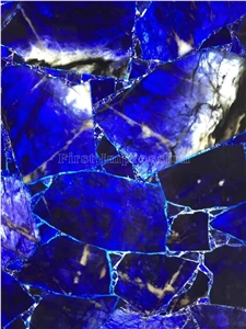 Best Price Lapis Lazuli Semiprecious Stone Big Slabs/Luxury Lilac Semi-Precious Stone Slab&Tile&Customized/New Semi Precious Stone Slab for Wall Cladding&Flooring/Semi-Precious Stone Panel
