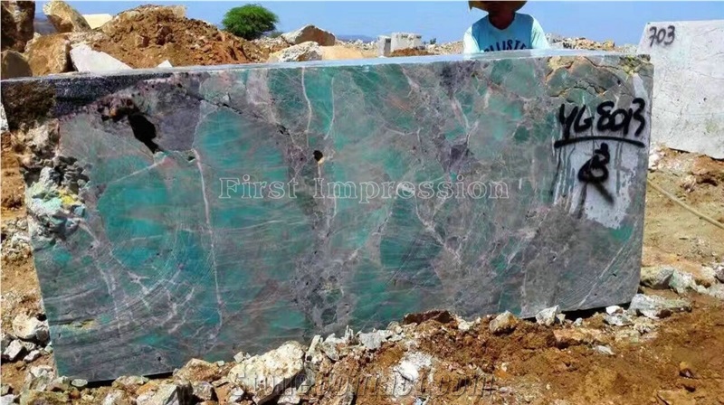Brazil Ocean Ice Blue Granite Blocks/Amazon Green Granite Block/Green Luxury Stone/Hot Sale & High Grade Granite/New Granite Block for House Decoration/Best Price Green Block