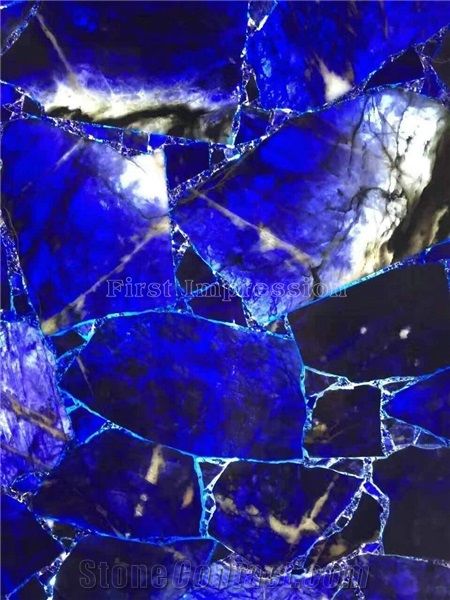 Dark Purple Crystal Semiprecious Stone Big Slabs/Luxury Lilac Semi-Precious Stone Slab&Tile&Customized/Semi Precious Stone Slab for Wall Cladding&Flooring/Semi-Precious Stone Panel/Interior Decoration
