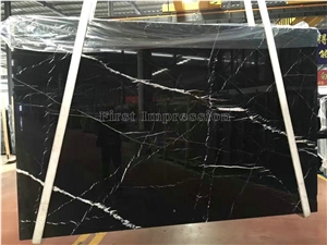 Hot Sale Negro Marquina Marble Slabs/Nero Marquina Marble Slabs & Tiles/Florido Marquina Marble/Black Marble for Floor Covering Tiles & Walling Tiles/Pure Black Marble Pattern/Good Price China Marble