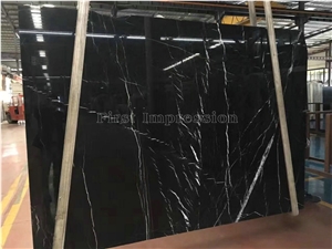 New Polished Negro Marquina Marble Slabs & Tiles/Nero Marquina Marble Big Slabs/Florido Marquina Marble/Black Marble Polished Floor Covering Tiles/Walling Tiles/China Black Marble/Best Price Marble