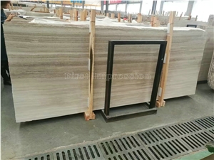 New Polished White Wooden Grain Marble Slabs/Wooden Marble/White Wood Grain Marble Tiles/ Wooden Vein White Marble Honed Slabs/Flooring & Wall Covering Tiles/China Wood Marble/Own Factory