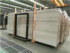 White Wooden Grain Marble Slabs/Wooden Marble/White Wood Grain Marble Tiles/ Wooden Vein White Marble Honed Slabs/Flooring & Wall Covering Tiles/China Wood Marble/Own Factory