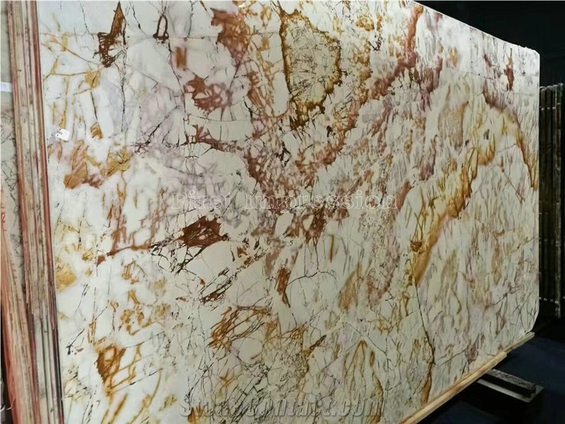 Yellow Roma Imperiale Natural Quartzite Slabs & Tiles/Private Meeting Place/New Polished Top Grade Hotel Interior Decoration Project/New Finished/High Quality & Best Price Roma Impression Stone