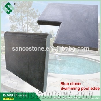 China Bluestone Tiles Slabs Wall Covering Floor Tiles Swimming Pool Coping Gray Color Stone Form Honed Surface Processing Uniform Color No Cat Paws Cut-To-Size Types