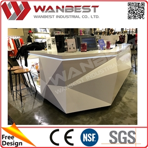 China Factory Price Best Belling Solid Surface Table Tops Office Design Reception Counter