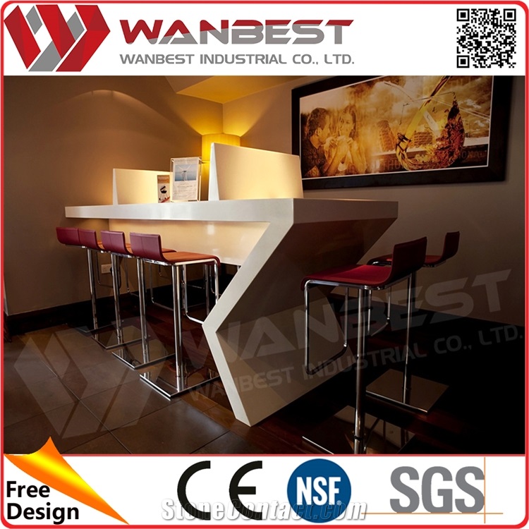 Kitchen Breakfast Bar Stone Table Top Design Bar Led Furniture Set