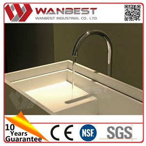 New Arrived Artificial Marble Bathroom Sink Solid Surface Wash Basin
