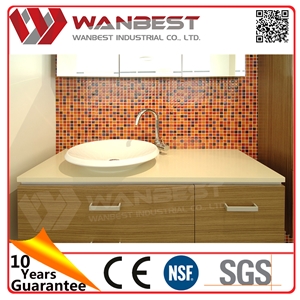 Online Shopping in China Modern Bathroom Furniture Solid Surface Stone Round Sinks