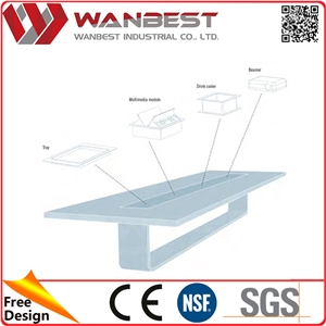 Practical Best Belling Manmade Stone Office Furniture Conference Trestle Table