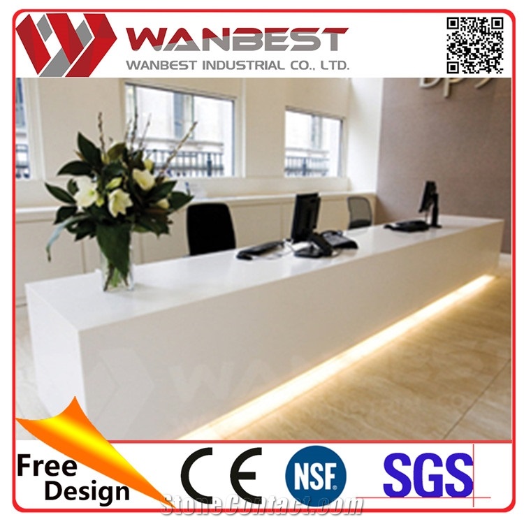 Specific Use Led Furniture Hospital Reception Desk Office Foyer