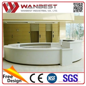 The Most Popular Special Solid Surface Big Round Reception Desk