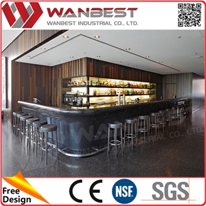 Used Home Bar Furniture Manmade Stone Tabletops Bar Counter Professional Price