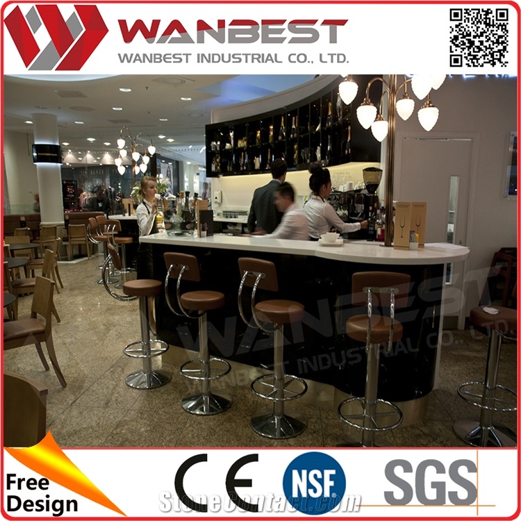 Used Home Bar Furniture Manmade Stone Tabletops Bar Counter