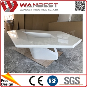 Welcome Wholesales High-Ranking White Stone Conference Tables Modern Design Tables