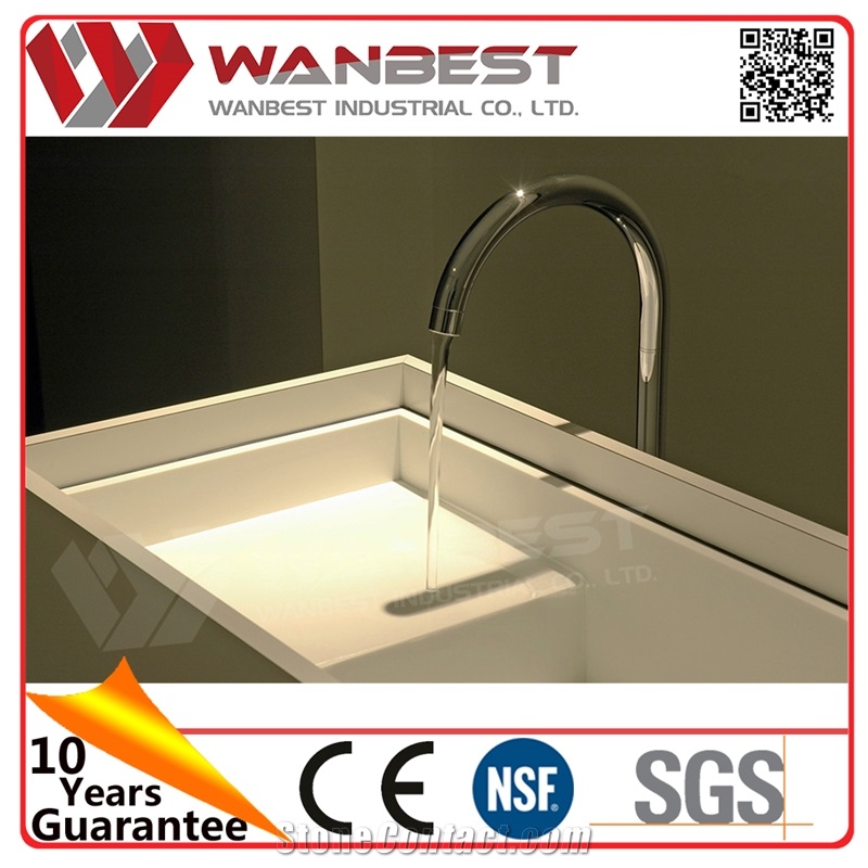 Wholesale Furniture Solid Surface Stone 28 Inch Small Wall Hung Bathroom Vanity