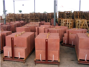 Chinese Natural Red Sandstone Tiles & Slabs & Cut-To-Size for Floor Covering and Wall Cladding (Good Price)