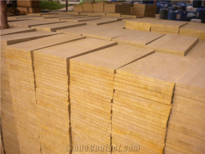 Chinese Natural Yellow Sandstone Tiles & Slabs & Cut-To-Size for Floor Covering and Wall Cladding (Good Price)