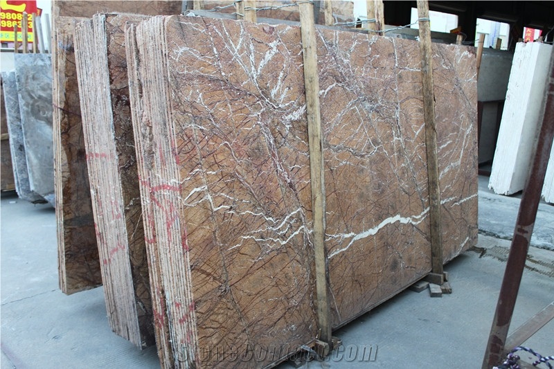 India Rain Forest Coffee Marble Tiles & Slabs for Floor Covering and Wall Cladding (Good Price)