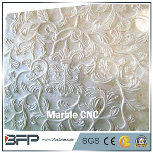Cnc Marble Panel, Flower Marble Tile for Background Wall and Wall Cladding