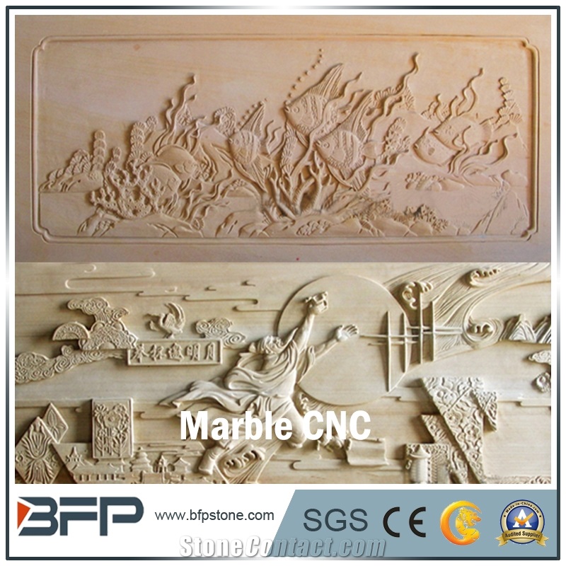 Cnc Marble Relief Panel, Marble Wall Tile for High End Wall Cladding